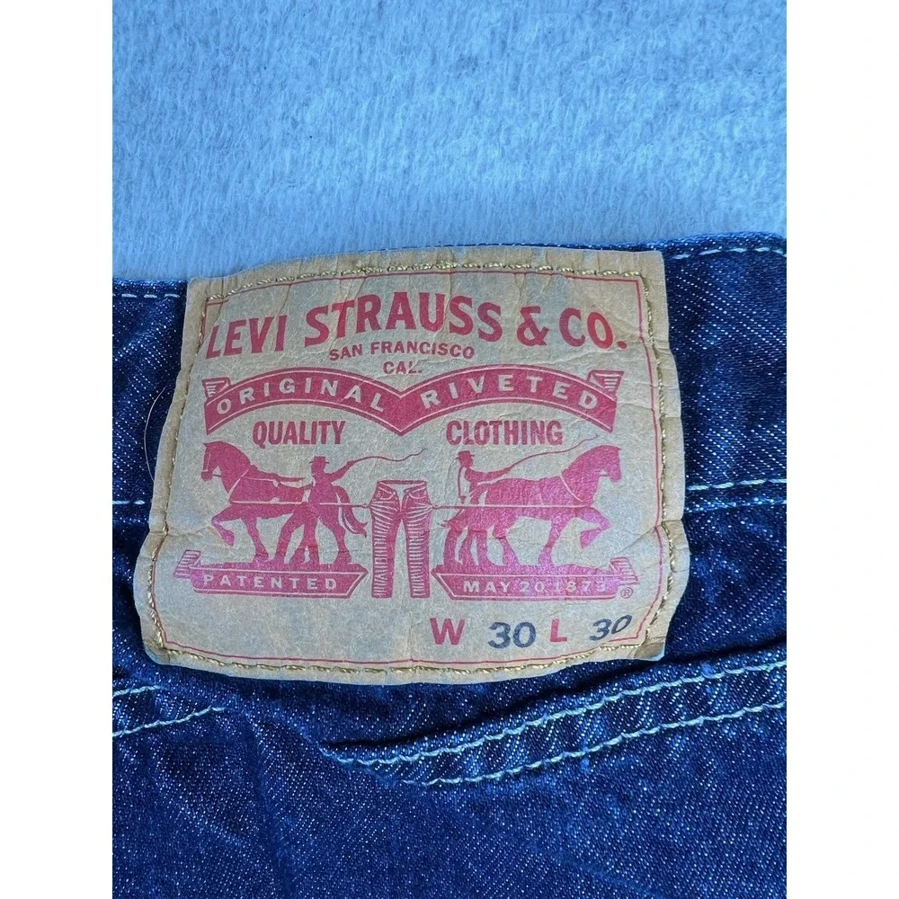 Levis Jeans Mens 30x30 Blue Relaxed Tapered Carpenter Utility Zip Fly Denim